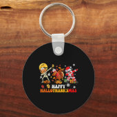 Porte-clés Joyeux HalloMerciMas Infirmière Halloween Thanksgi (Recto)