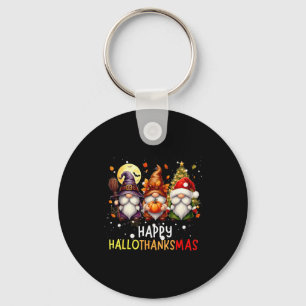 Porte-clés Joyeux Hallothanksmas Amoureux des Gnomes Hallowee