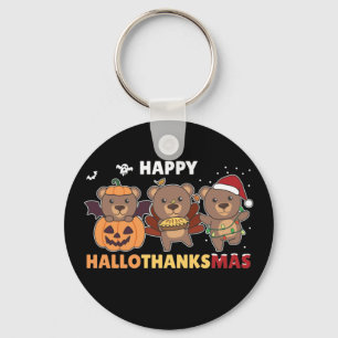 Porte-clés Joyeux Hallothanksma's Bears Christmas Bear Keycha