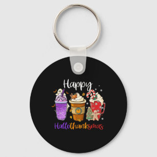 Porte-clés Joyeux Hallothanksmas Café Latte Halloween Merci