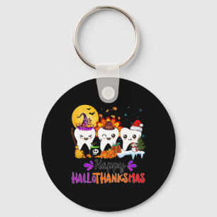 Porte-clés Joyeux Hallothanksmas Dents Halloween Thanksgiving
