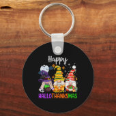 Porte-clés Joyeux Hallothanksmas Gnomes Halloween Thanksgivin (Recto)