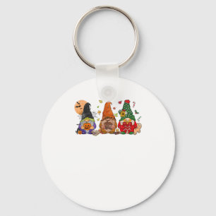Porte-clés Joyeux Hallothanksmas Gnomes Halloween Thanksgivin