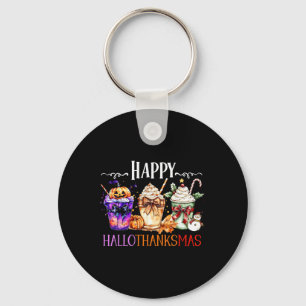 Porte-clés Joyeux Hallothanksmas Halloween Thanksgiving Noël