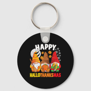 Porte-clés Joyeux Hallothanksmas Halloween Thanksgiving Noël