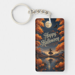 Porte-clés Joyeux Halloween Automne Enchanté Citrouille