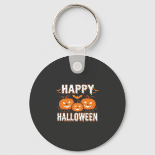 Porte-clés Joyeux Halloween Citrouille Chauve-Souris Vecteur