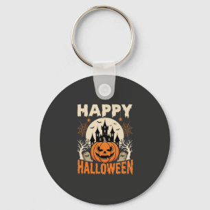 Porte-clés Joyeux Halloween Citrouille de Jack Château Hanté