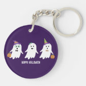 Porte-clés Joyeux Halloween Fantômes Trick Ou Treat (Dos)