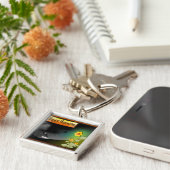 Porte-clés Joyeux Halloween & Fleurs - (Côté)