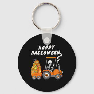 Porte-clés Joyeux Halloween Skeleton équitation Tracteur Garç