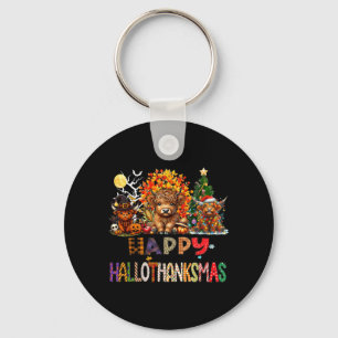 Porte-clés Joyeux Halloween Thanksgiving Noël Highland