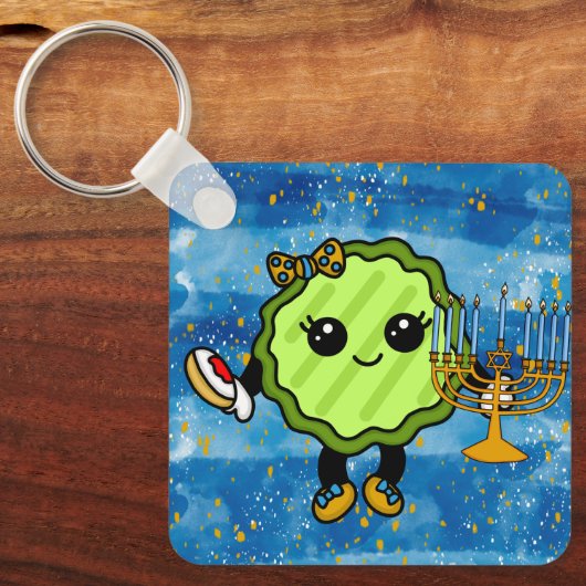 Porte-clés Joyeux Hanoukka Holiday Pickle (Recto)
