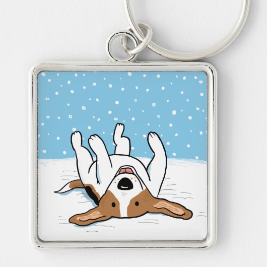 Porte-clés Joyeux hiver Snow Beagle (Devant)