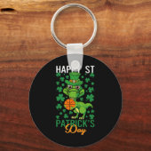 Porte-clés Joyeux Jour de la Saint Patrick de basket-ball T-R (Recto)