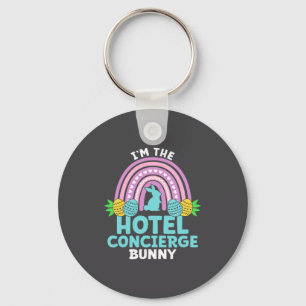 Porte-clés Joyeux jour de Pâques je suis le lapin concierge d