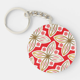 Porte-clés JOYEUX JOURS FÉRIÉS | Paix et amour | Poinsettia |