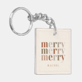 Porte-clés Joyeux Joyeux Fête de Noël (Devant gauche)