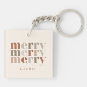 Porte-clés Joyeux Joyeux Fête de Noël (Dos)