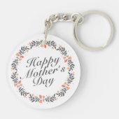 Porte-clés Joyeux Joyeux Fête des Mères Porte - clé floral (Dos)