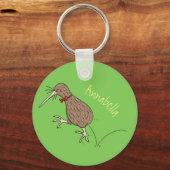 Porte-clés Joyeux kiwi de saut avec dessin de cravate arc (Recto)