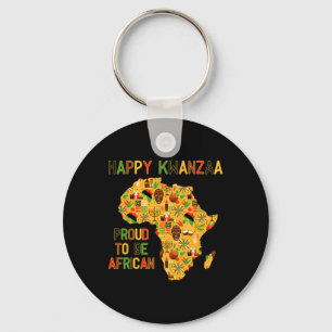 Porte-clés Joyeux Kwanzaa Africa Map 7 Principles Celebration