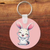 Porte-clés Joyeux lapin aquarelle (Verso)