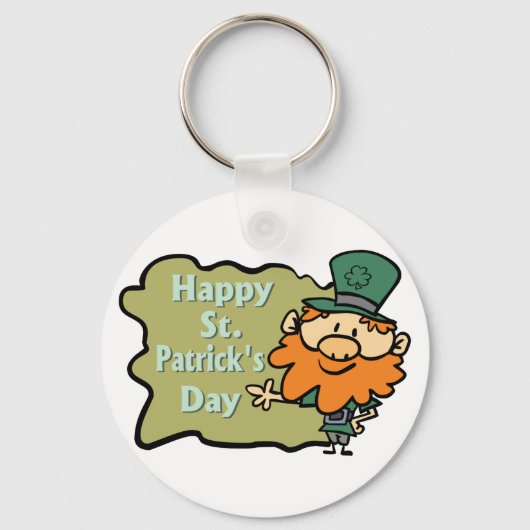 Porte-clés Joyeux Leprechaun de Saint Patrick (Recto)