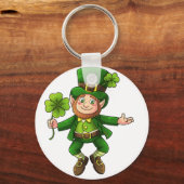 Porte-clés Joyeux Leprechaun et Shamrock (Recto)
