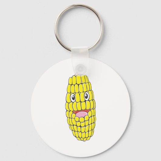 Porte-clés Joyeux maïs légumes (Recto)