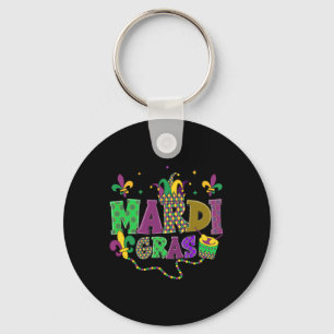 Porte-clés Joyeux Mardi Gras Carnaval Fat Mardi Fleur De Lis