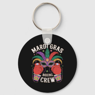 Porte-clés Joyeux Mardi Gras Jour Boxe Crew Joueur masqué Ven