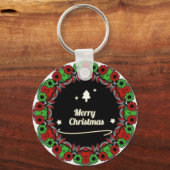 Porte-clés Joyeux modèles de mandala de Noël (Recto)