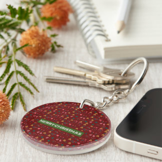 Porte-clés Joyeux Motif de Noël Élégant