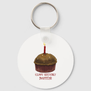 Porte-clés Joyeux Muffin d'anniversaire