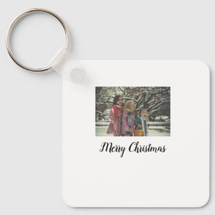 Porte-clés joyeux noël ajouter photo texte vacances personnal
