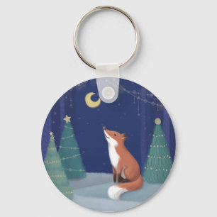 Porte-clés Joyeux Noël : Art Illustration Fox