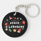 Porte-clés Joyeux Noël - ASL American Sign Language III (Dos)