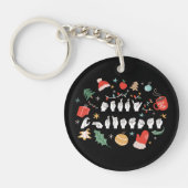 Porte-clés Joyeux Noël - ASL American Sign Language III (Devant)