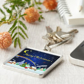 Porte-clés Joyeux Noël avec Crescent Moon (Côté)