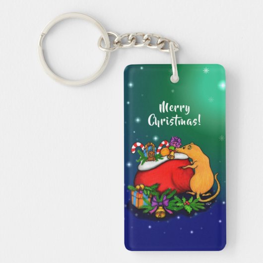 Porte-clés Joyeux Noël avec Rat Prince (Devant)