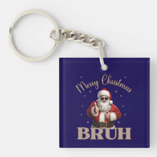 Porte-clés Joyeux Noël BRUH Drôle design