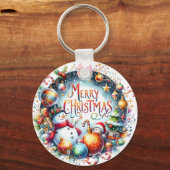Porte-clés Joyeux Noël cadeau de Noël (Recto)