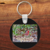 Porte-clés Joyeux Noël cardinal (Recto)