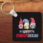 Porte-clés Joyeux Noël Chrismukkah Gnomes Hanoukka Joyeux Noë (Recto)