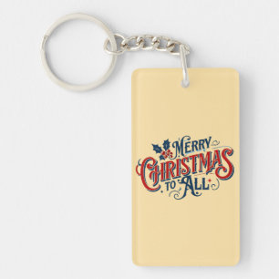 Porte-clés Joyeux Noël classique à tous Festive Art de Vacanc