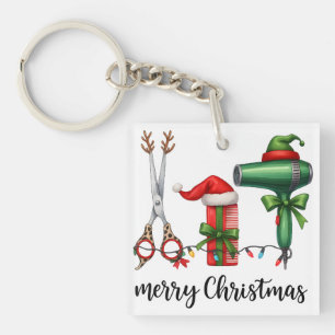 Porte-clés Joyeux Noël Coiffeur Fête Styliste Noël