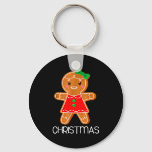 Porte-clés Joyeux Noël Couple Pain d'épice Pyjama de Noël