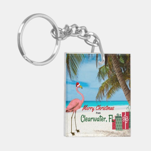 Porte-clés Joyeux Noël de Clearwater, FL (Devant gauche)