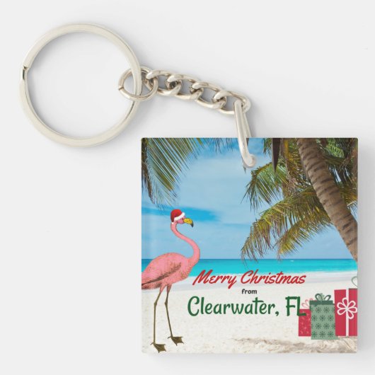 Porte-clés Joyeux Noël de Clearwater, FL (Devant)